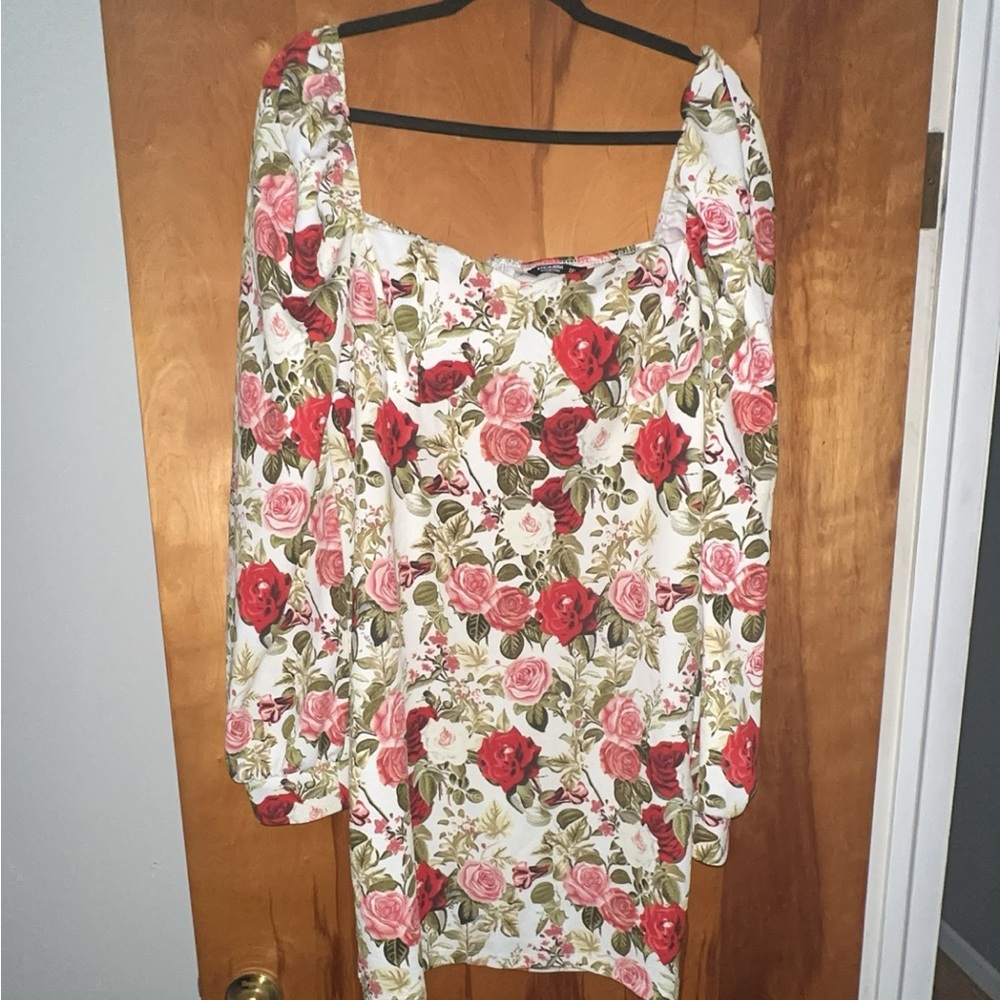 Floral long sleeve dress